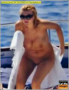 Rita Rusic fully nude on a boat paparazzi photo