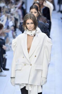 Kaia Gerber walks runway at Max Mara fashion show in Milan