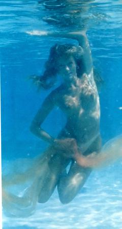 Brigitta Boccoli naked under water