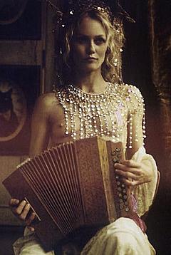 French singer and actress Vanessa Paradis shows her small nude tit