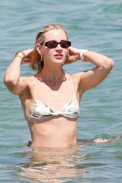 Mandy Bork enjoying a sunny day at Le Club 55 in Saint Tropez - August 2024
