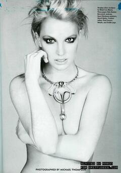 Britney Spears topless cover her tits