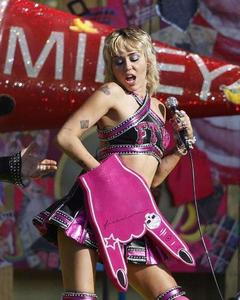 Miley Cyrus performs at the Super Bowl Pre-Game Show in Tampa