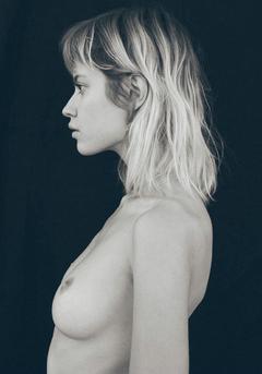 Ella Weisskamp topless black-&-white image
