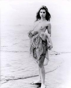 Actress Nastassja Kinski nude tits black-&-white photo