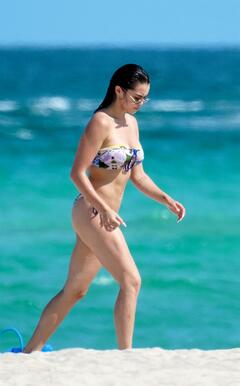 Paris Berelc in bikini on a beach in Miami