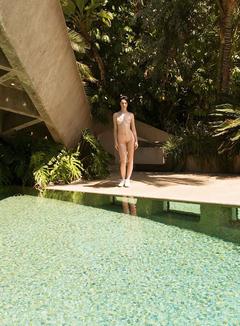 Dana Wright nude poolside