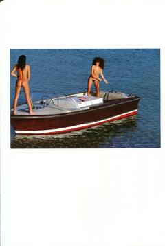 Clio Goldsmith and Dido Goldsmith nude on the boat - 1982