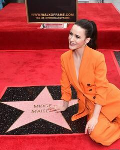 Rachel Brosnahan фе the honorary star for Midge Maisel on the Walk of Fame in Hollywood - May 2023