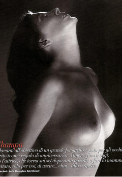 Jo Champa topless black-&-white image