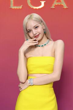 Lalisa Manobal in yellow dress at BVLGARDI Eden The Garden of Wonders in Paris - June 2022