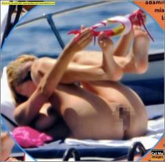 Rita Rusic nude on a boat paparazzi photo