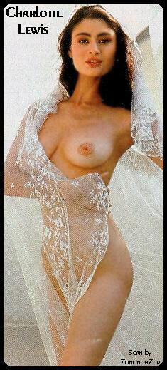 Charlotte Lewis flashing her boobs