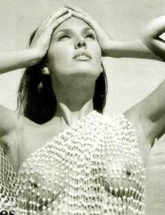 Daisy Fuentes almost topless in sheer dress