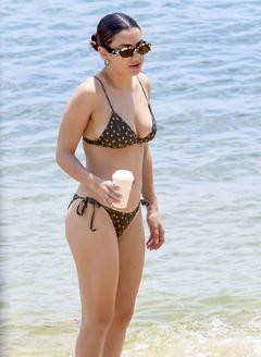 Charli XCX sexy cleavage in bikini at the beach in Sydney