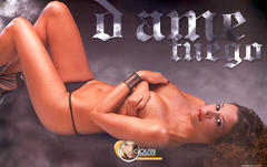 Julieta Ortega lying topless cover her tits