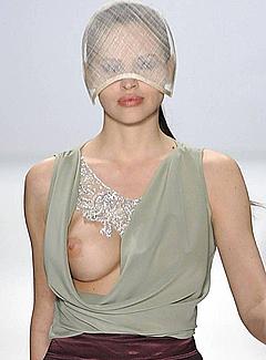 Hana Nitsche boob out runway paparazzi photo