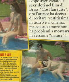 Claudia Koll nude poolside paparazzi collage