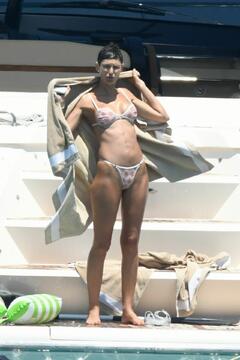Bianca Balti in bikini on a yacht in Sardinia - July 2025