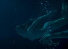 Angelina Strechina topless in a water at Pishcheblok