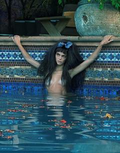 Kendall Jenner topless in a pool for iD Magazine - Summer 2020