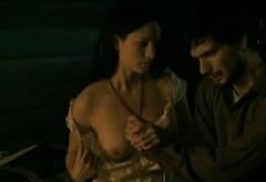 Laurence Leboeuf flashing her nude tit at Le torrent