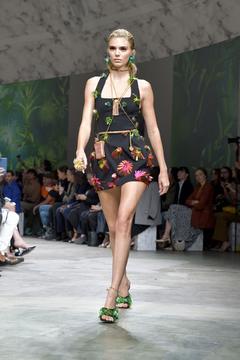 Kendall Jenner runway at Versace fashion show in Milan