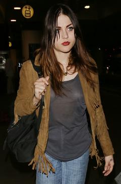 Frances Bean Cobain braless in see through top paparazzi photo