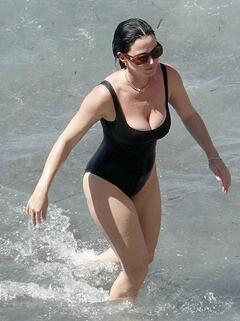 Katy Perry having beach fun in Positano