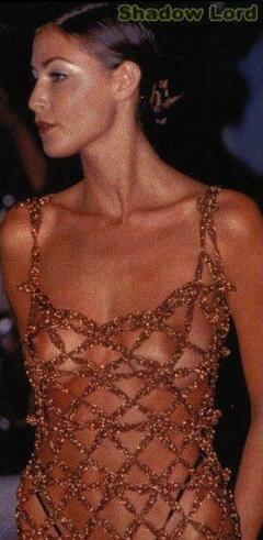 Patricia Velasquez almost topless in sheer dress