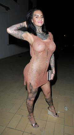 Jemma Lucy nude boobs under see through dress