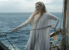 Morfydd Clark in see through dress at The Lord of the Rings The Rings of Power
