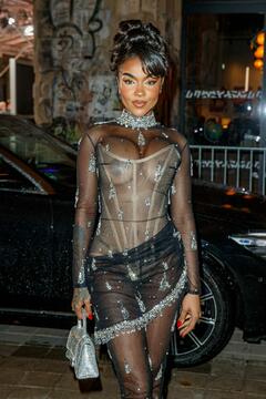 Alicia-Awa in see through dress at Glamour Women of the Year Awards 2023