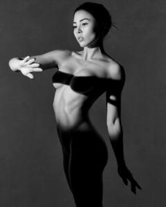 Anna Akana nude black-&-white image