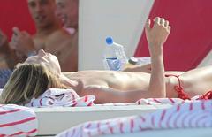 Brianna Addolorato sunbathing topless paparazzi photo