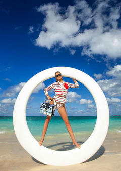 Nadine Leopold long legs in Madame Figaro - March 2020