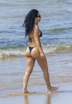 Charli XCX in bikini on he beach in Byron Bay, Australia - February 2025