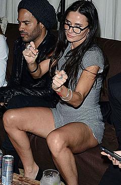 Demi Moore at Chanel Beachside BBQ celebrating Art.sy in Miami Beach