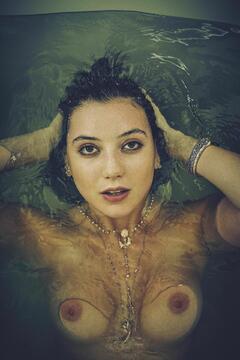Daisy Lowe nude in a water