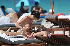 Destiny Sierra topless on a beach paparazzi photo