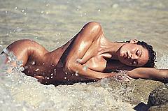 Candice Swanepoel naked in a water