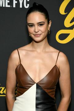 Courtney Eaton in leather dress at Yellowjackets Season 2 Emmy FYC Event in Hollywood - May 2023