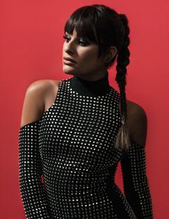 Lea Michele posing for photoset