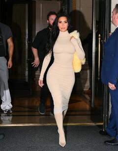 Kim Kardashian was seen departing her hotel in New York