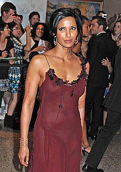 Indian actress Padma Lakshmi in see through dress