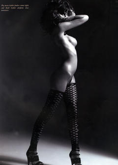 Paz de la Huerta nude in stockings