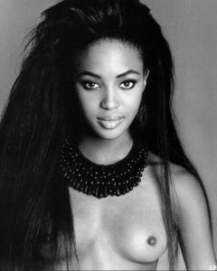 Young Naomi Campbell topless photo