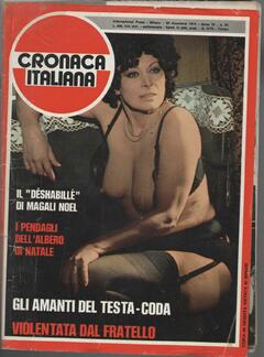 Magali Noel topless for magazine cover