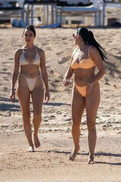 Olivia Culpo in a bikini on a beach in Cabo San Lucas - February 2024
