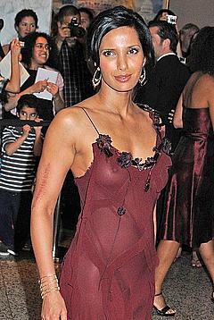 Inadian actress Padma Lakshmi in see through tight dress